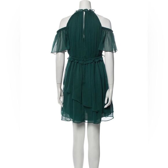 NWT Ted Baker London  Poppio Mini Dress in emerald green cold-shoulder Sz 8 - Picture 9 of 12